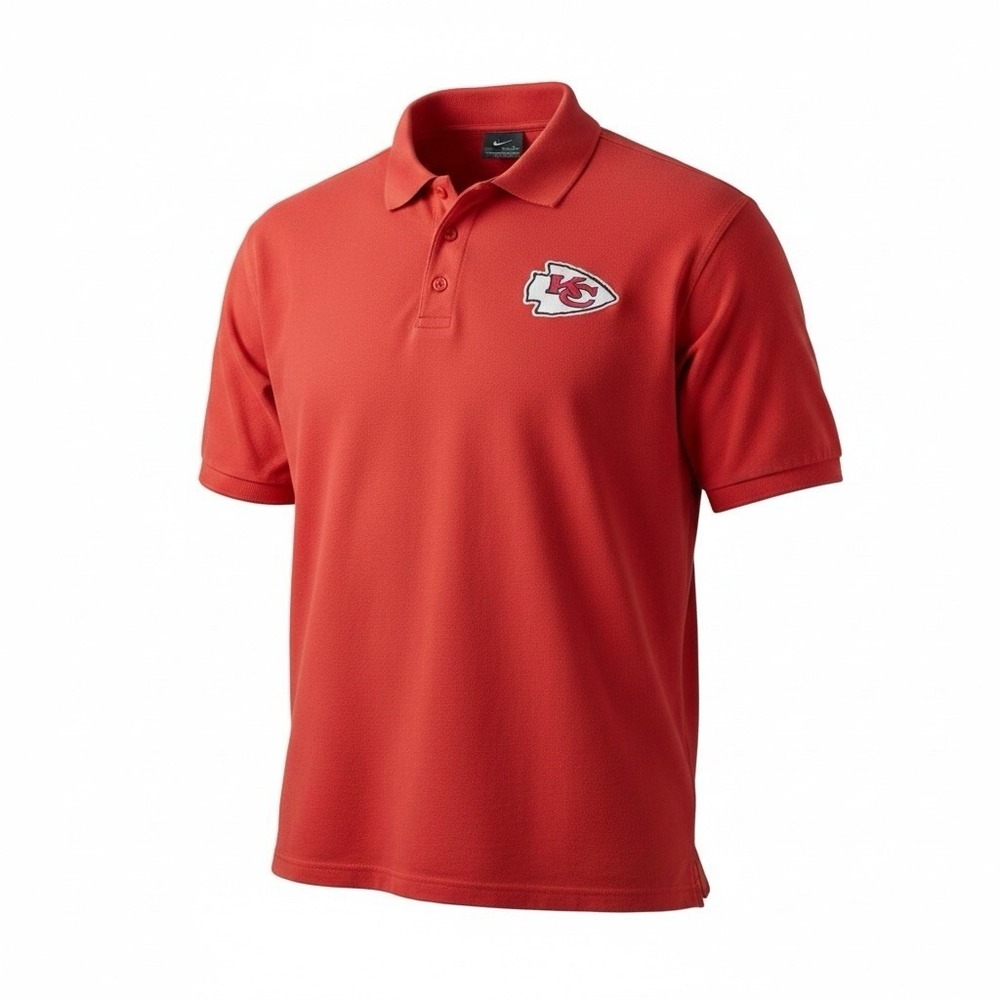NFL TEAM APPAREL Kansas City Chiefs Polo Shirt 2XL Red Football PIA0920